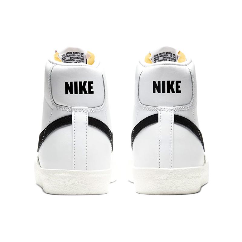Nike Baskets pour femmes Blazer Mid 77 Vintage 'Blanc Noir' Chaussures de skateboard CZ1055-100