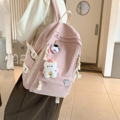 School Bag Female College Student Backpack New Large Capacity Junior High School Student Cute Backpack Female Versatile Fashion