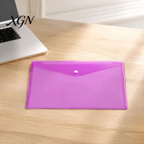Translucent Document Case 2PCS A4 Size Folders with Snap Closure, Waterproof Thickened PVC Durable Paper Protector File Organizer, Lightweight Storage