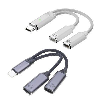 Adaptateur Câble USB C 2 en 1 Type C Mâle vers Type C Femelle Charge Rapide 100W Adaptateur Répartiteur USB C Pour Téléphone Portable