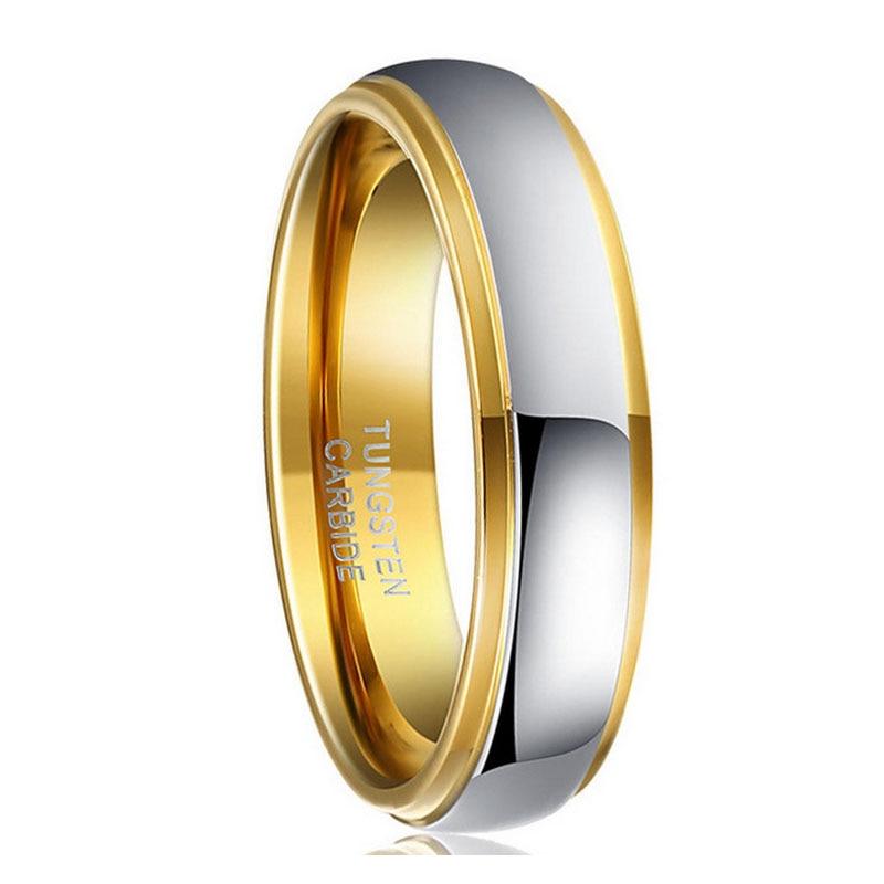 

Южноамериканский стиль, отполированное вручную ювелирное изделие, золото, сталь, 6 мм, мужское свадебное кольцо из карбида вольфрама 9