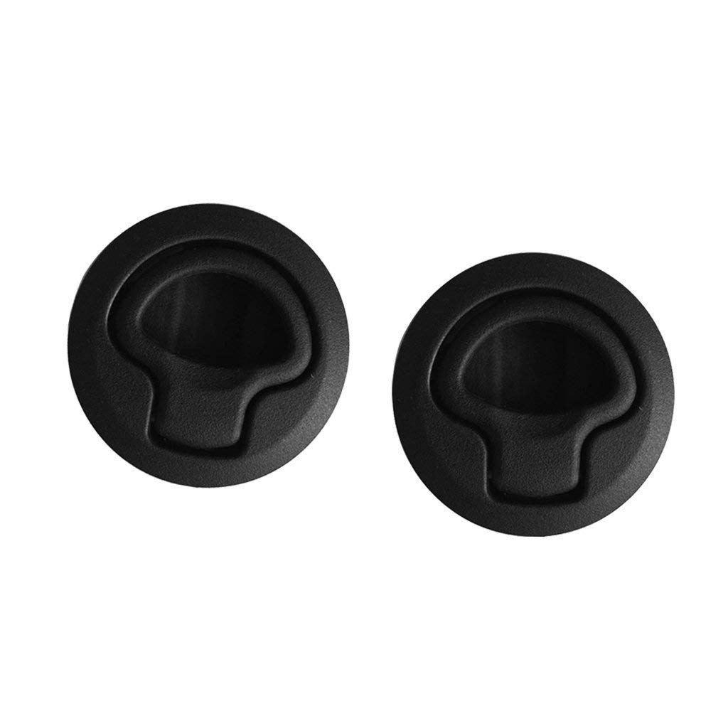 2 Black Nylon 2/" Flush Pull Slam Latch for Boat Deck Hatch 1//2/" Door Replace