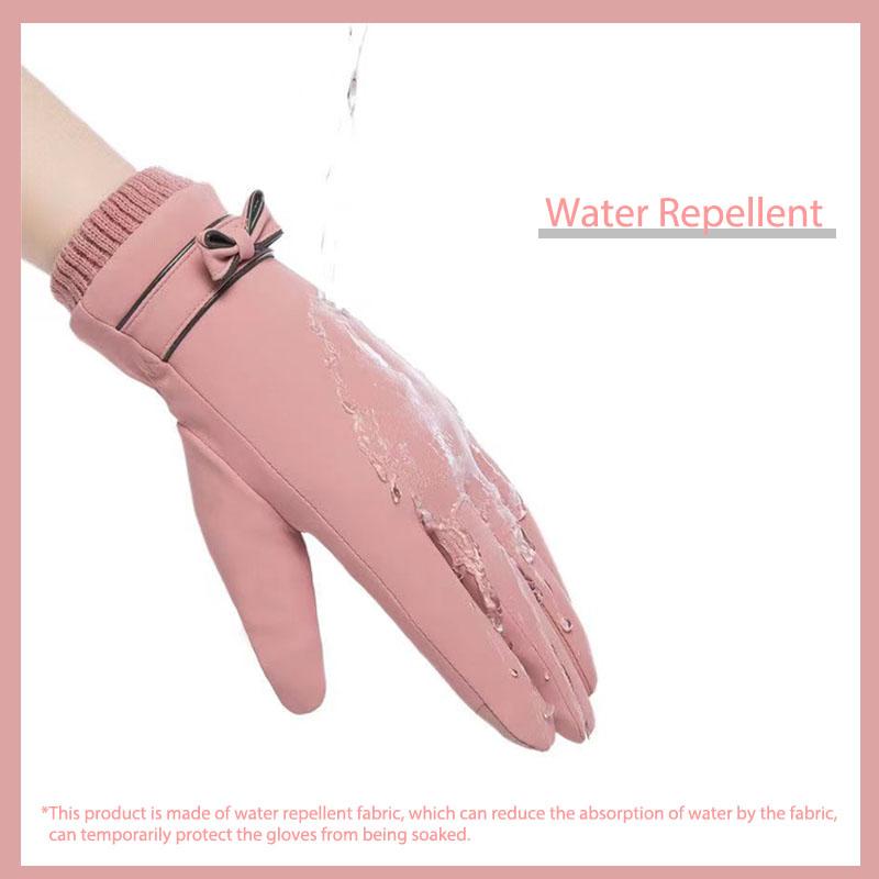 Wintertime Women Touchscreen Gloves New Warmer Thermal Fleece Lined Guantes Full Finger Mittens Waterproof Motorbike Glove