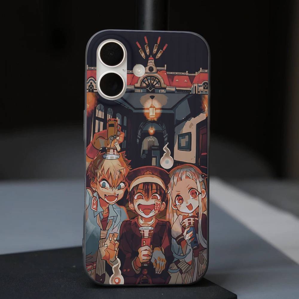 Anime Toilet-Bound Hanako-kun Phone Case For IPhone 17 16 15 14 13 12 11 Pro Plus Pro Max Soft Stripe Cover