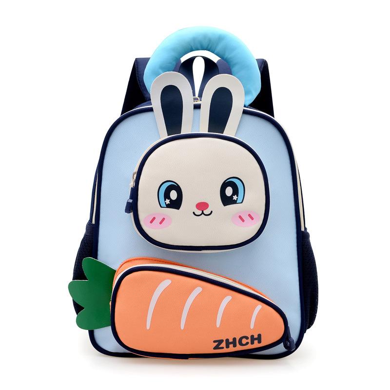 New kindergarten schoolbag lightweight and burden-reducing 3-6 year old boys and girls backpack cute rabbit children's backpack