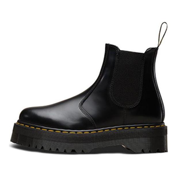 Dr. Martens 2976 Polished Smooth Platform Chelsea Boot Black Unisex Sneakers 24687001