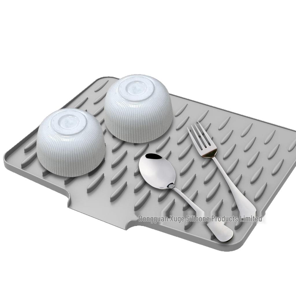 Silicone Drain Mat: Non-Slip Bowl & Dish Drying Pad