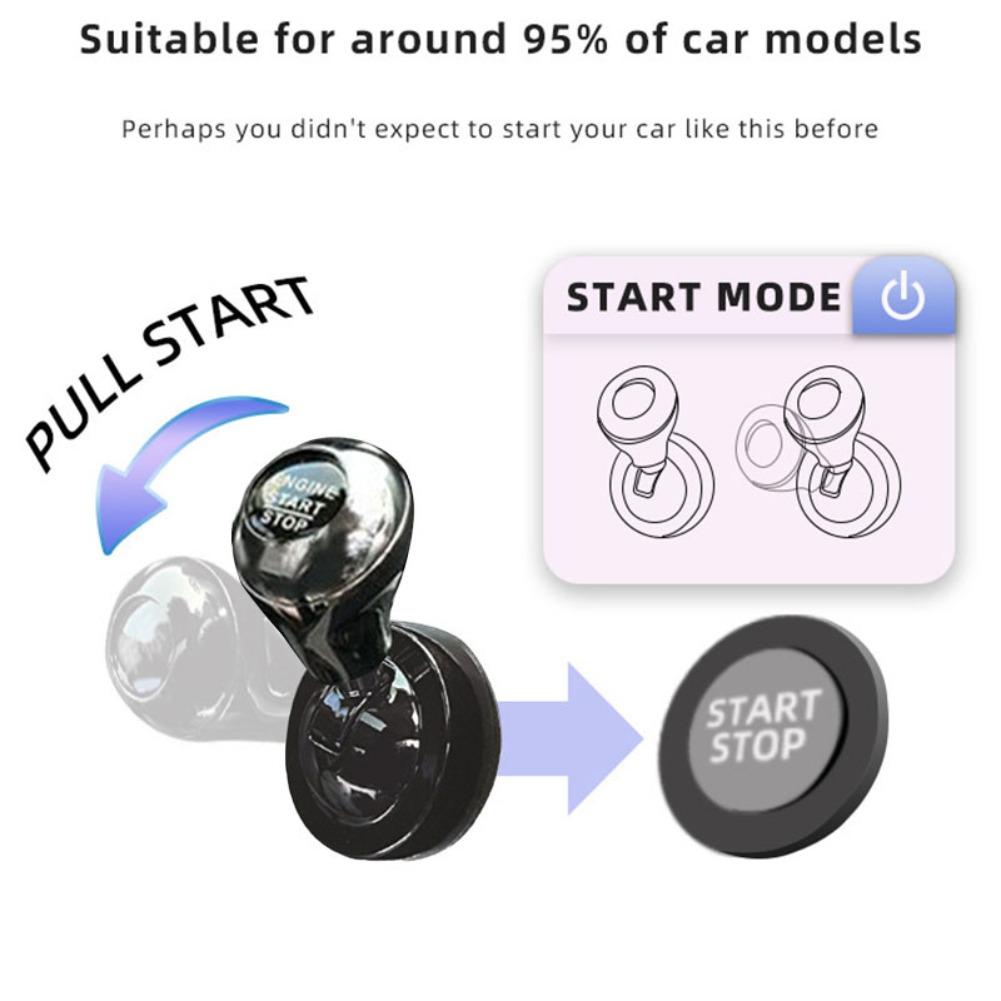 1PC Start Button Push Start Auto Ignition Button Cover Automotive One-Touch Button Rocker Car Engine Push Start Stop Lever