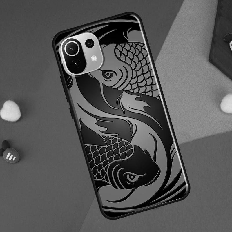 Koi Fish Yin Yang Art Cover For Xiaomi 14 Ultra 13 11T 12T 13T 14T Pro POCO X6 X7 Pro X3 X5 F3 F5 F6 M6 Pro Case