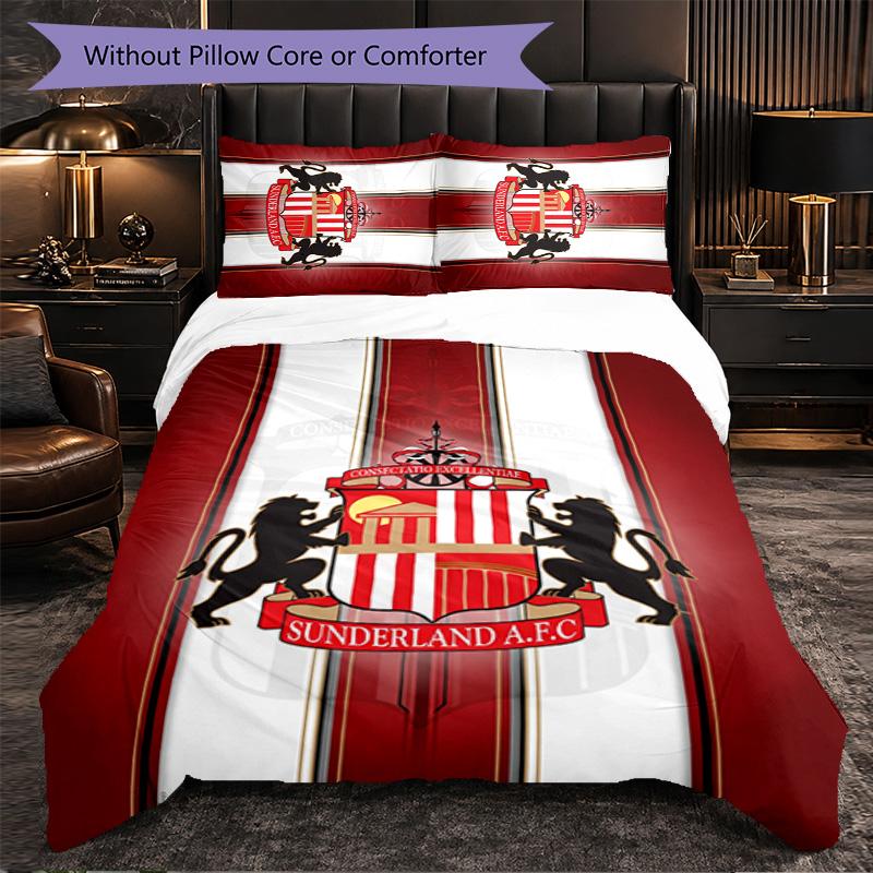 Biancheria da letto a tema Sunderland Set 3 pezzi Copripiumino Biancheria da letto decorativa per camera da adolescente Decorazione per la casa