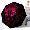 1pc Butterfly Ornament Automatic Open/Close Umbrella, Compact Travel Umbrella, 8-Rib Sturdy Frame - Ideal Gift for Friends Yy251118064