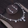 Flower Crystal Bridal Jewelry Sets Handmade Tiaras Earrings Necklace Crown Wedding Dress Bride Jewelry Set Prom