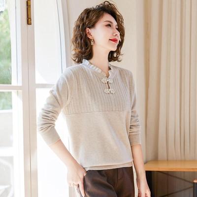 Women's Warm Long Sleeve Round Neck Knit Sweater