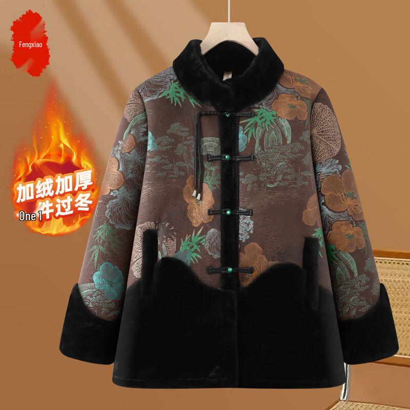 

Женская элегантная зимняя хлопковая куртка с подкладкой для пожилых 3XL