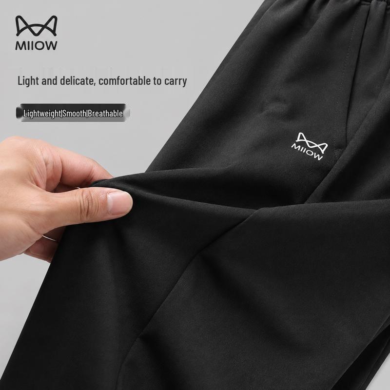 MiiOW Men's Quick-Dry Ice Silk Straight Leg Sports Pants