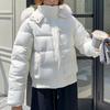 Fashion Winter Coat Female Short Parkas Hooded Faux Fur Collar Casual Loose Thick Warm Women's Jackets