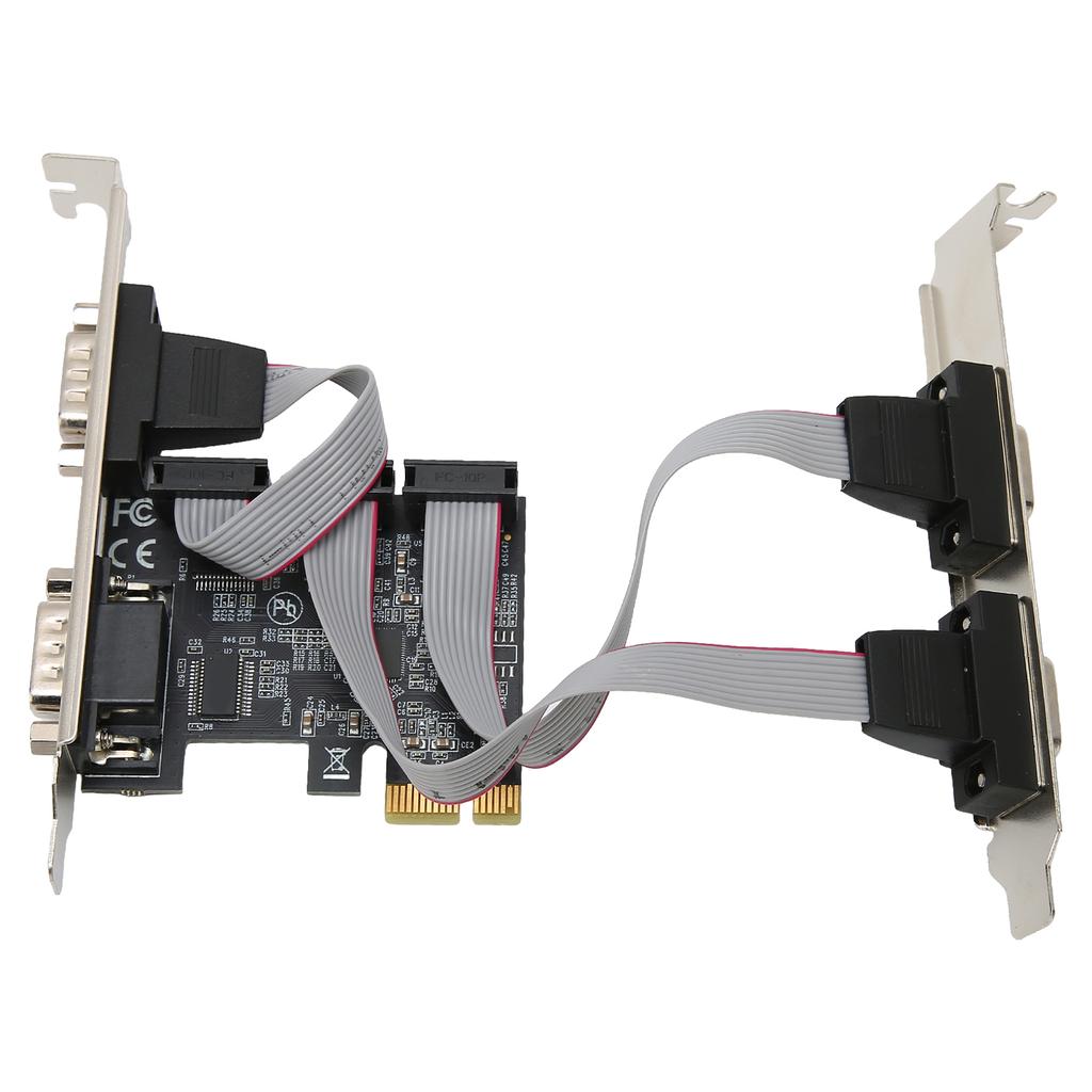 PCIE Expansion Card PCI Express X1 To Interface 4 RS232 Serial Ports Wide Applications Adapter Card