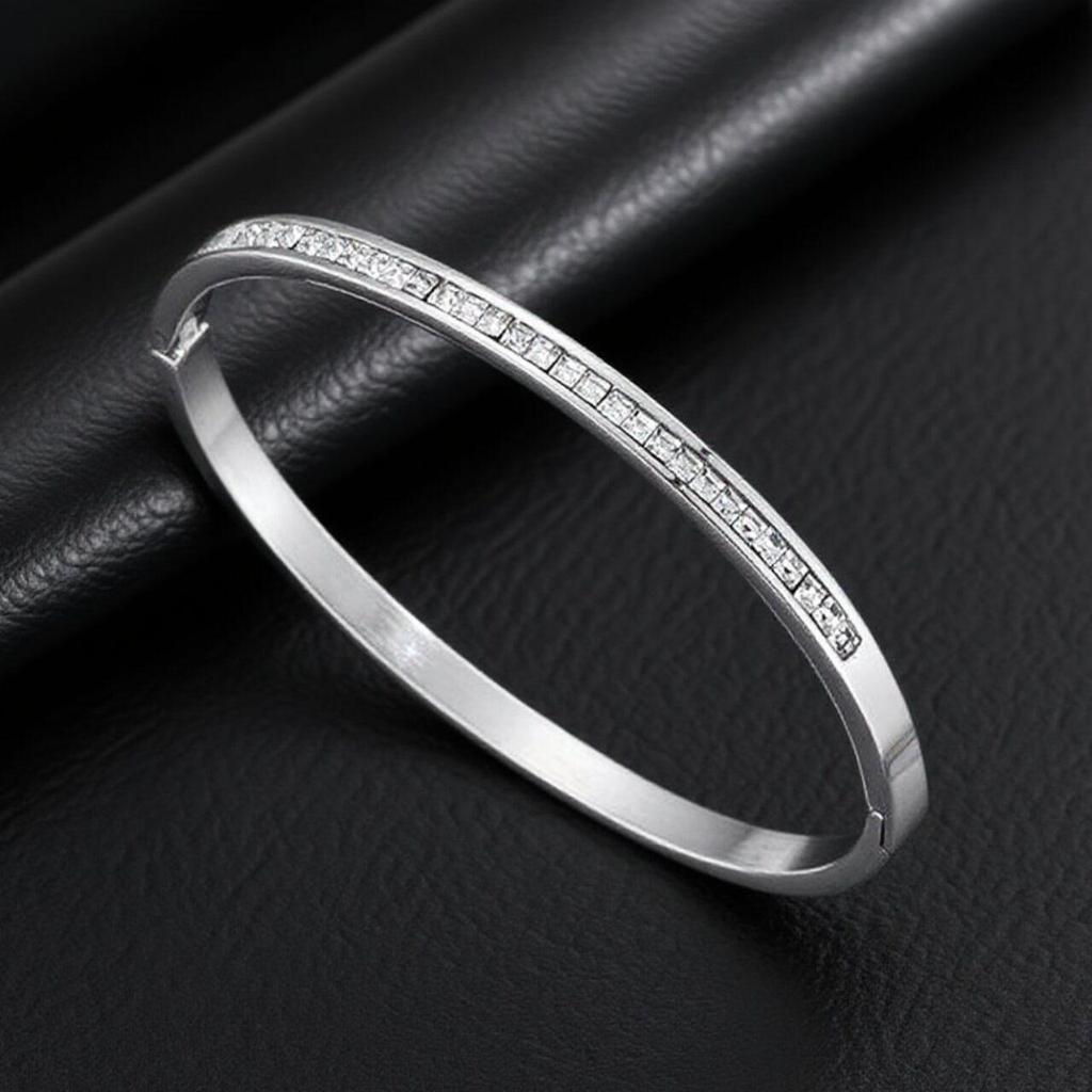 Non-Fading Titanium Steel Light Luxury Women's Simple Cross-Border Bracelet Bangle