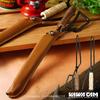Leather Teahouse Theogonia Logos Camping Moon LUHANA CARBABY Firewood tongs case Camping equipment Tongs Genuine leather Protective cover Leather Fire
