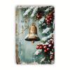 Pc Vintage Bells Christmas Metal Tin Sign for Home Decor Cafes And Christmas Markets Classic Holiday Vibe Wall Art Outdoo