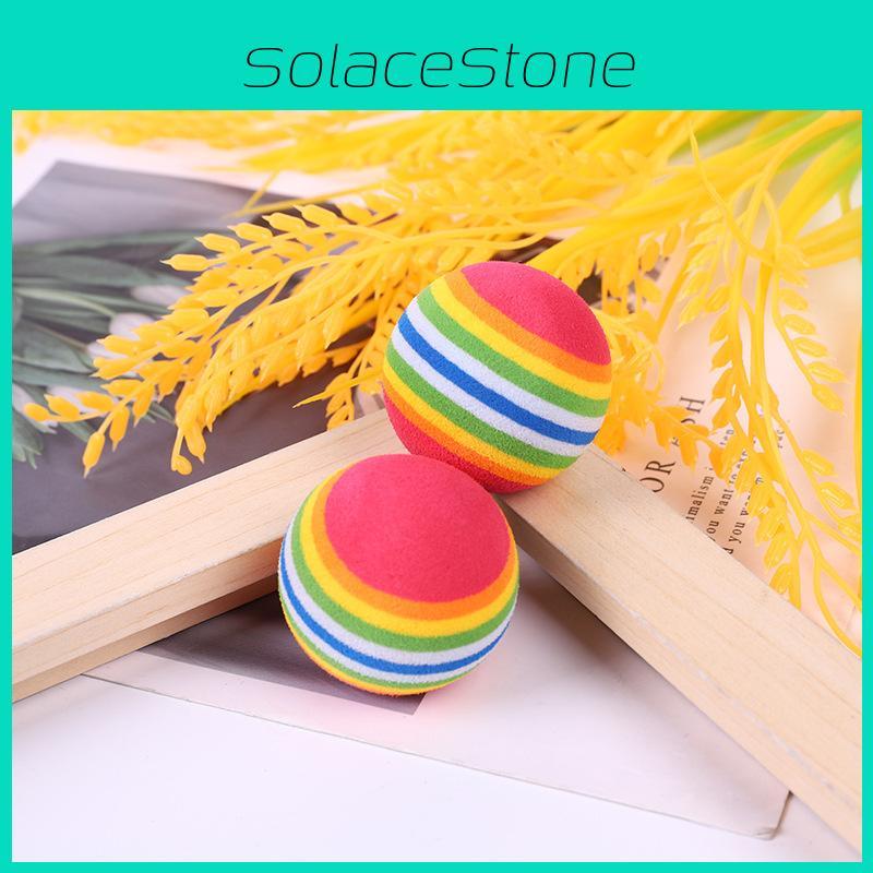 Large Rainbow Ball Cat Toy Durable Rubber Toy For Interactive Fun Premium Pet Toy