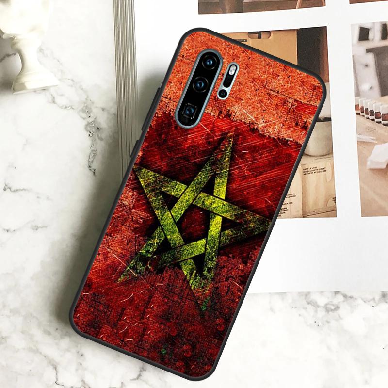 Morocco Moroccan Flag For Huawei Nova 5T 9 10 SE 7i 8i 11i 12i Y60 Y61 Y70 Y72 Y73 Y90 Y91 P20 P40 P30 Lite Case