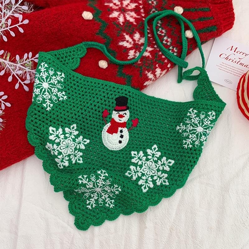 Hair Scarf Knitted for Christmas Creative Snowflake Headband Birthday Gift