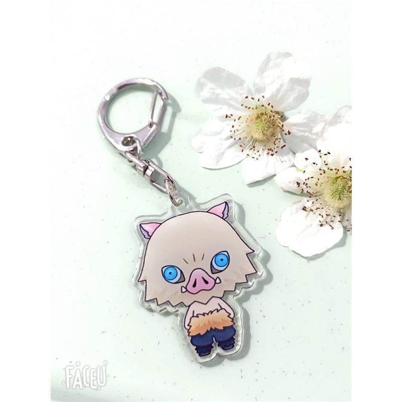 Anime Keychains Keychain Demon Slayer Kimetsu No Yaiba Acrylic Key Ring Cute Funny Cartoon for Friends