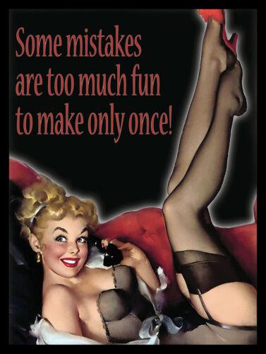 

Some mistakes joke retro vintage style metal signplaque man caveAluminum 30x40cm(11.8x15.7inch)