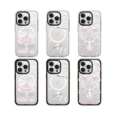 C Home Shell Magnetic Bow Cat Swan for Apple 17promax Mobile Phone Case for IPhone14plus13/16
