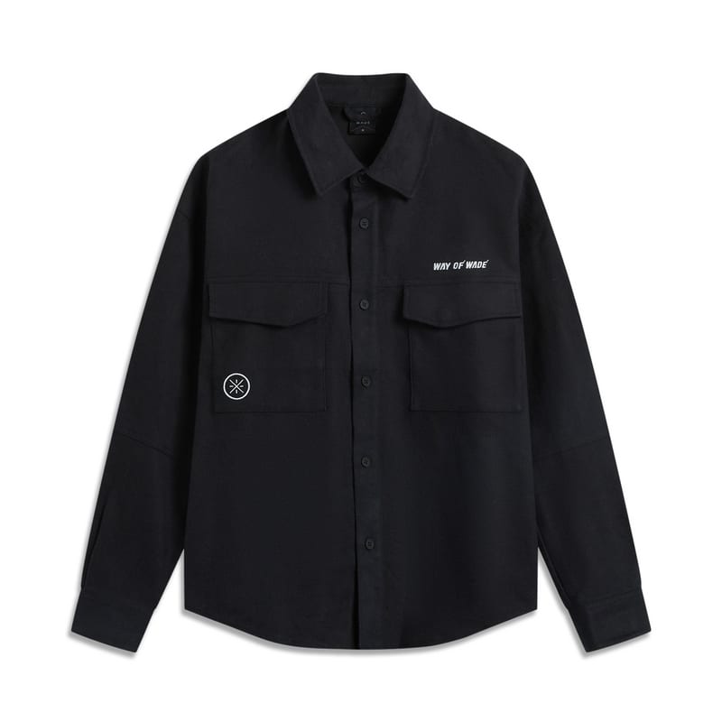 Li Ning Shirts Unisex Black Lapel Moderate AFDUC31-1
