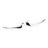 2PCS Chrome Front Bumper Lower Trim 2058851374 Replacement for Benz C‑Class W205 C205 A205 S205