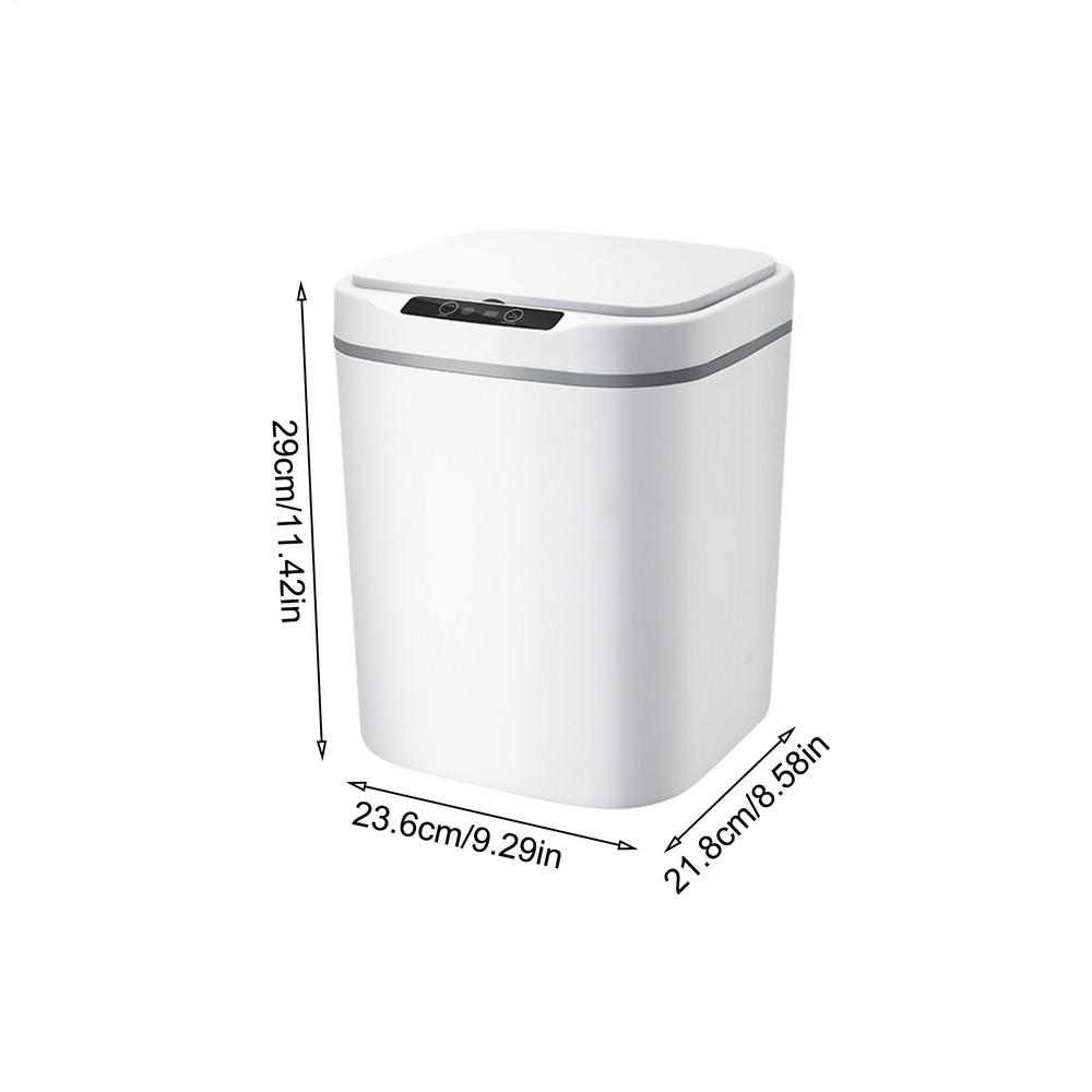 

Touchless Trash Can Waterproof Smart Trash Can 15L Reusable Waste Bin Smart Trash Can For Living Room Kitchen Bathroom Bedroom белый