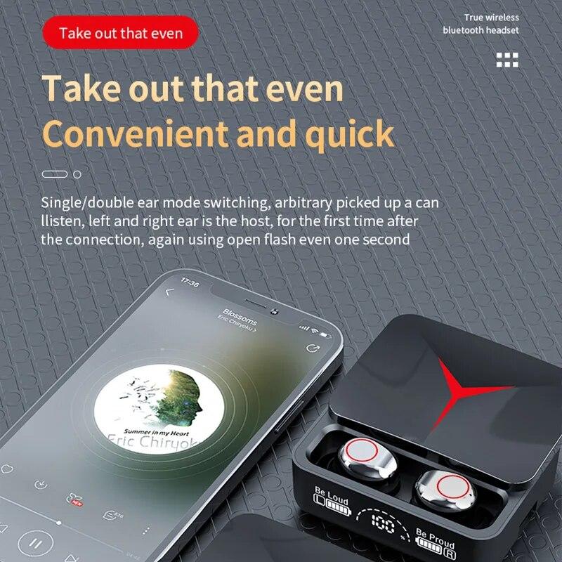 M90 Pro Bluetooth 5.3 Earphones True Wireless Headphone Touch Control Gamer Headset HIFI Stereo Noise Reduction earbuds With Mic