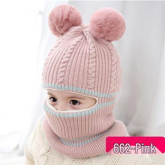 Children's Wool Hat & Scarf Set: Thickened, Plus Velvet, Warm for Boys & Girls, Suitable for Autumn/Winter.