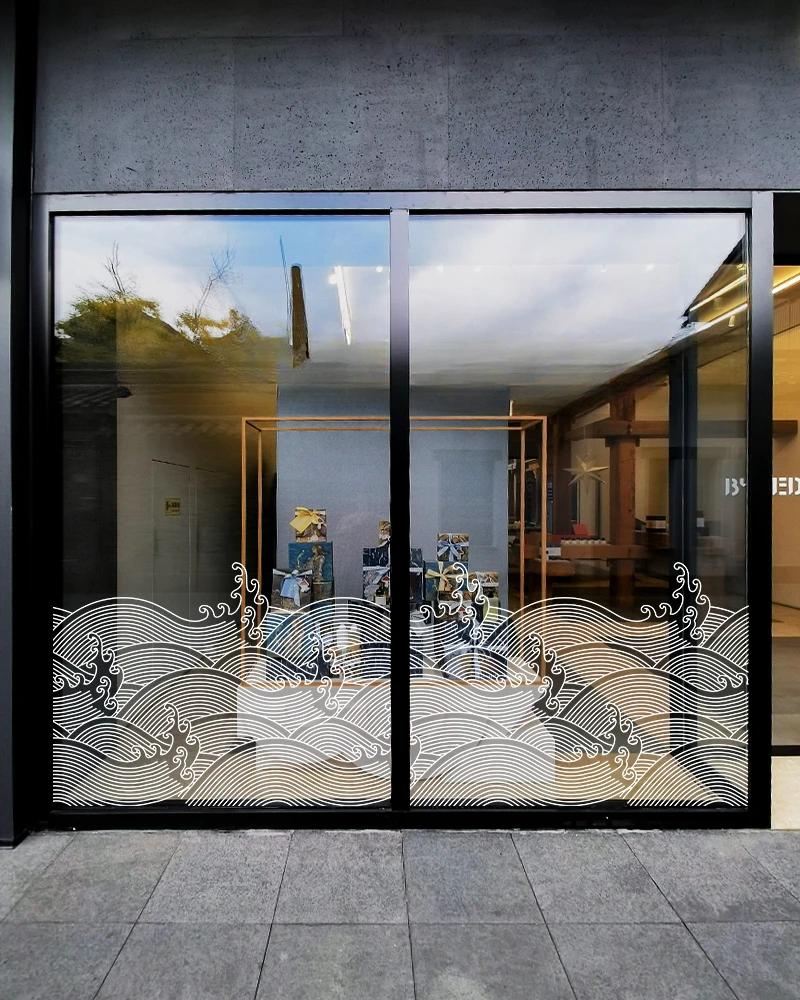 

1PC Chinese Style Window Film Stained Glass Decorative Uv Sticker Privacy Frosted Self Adhesive Film Window Decal for Glass 90x35cm