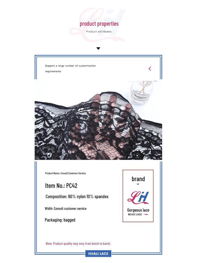 Nylon Knitted Lace Fabric for Wedding Dresses or Curtains