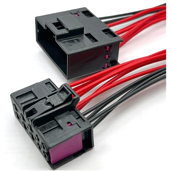 10Pin Auto Electronic Connector Wire Harness Seat Male Female Plug Socket Compatible With 7L0972762 8E0972710 With Cable(10P Male)
