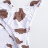 Women's Milk Print Three-Piece Bikini Swimsuit Set - European & American Style