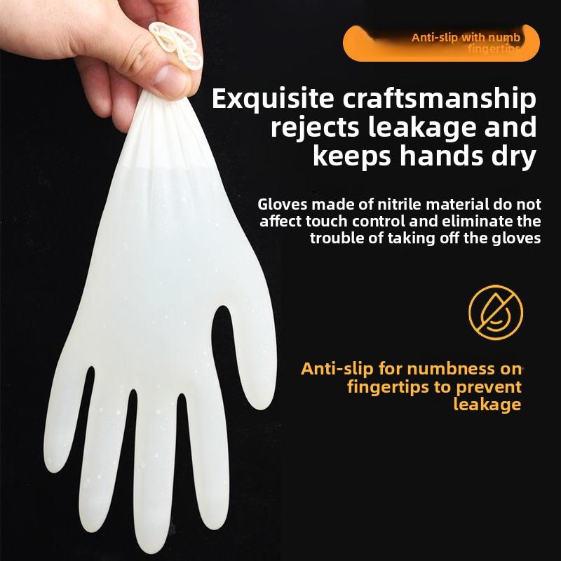 100 Stück Verdickte Lebensmittelqualität PVC-Handschuhe Backen Schönheit Tattoo Box Extraktion Einweg-Haushalt Wasserdichte Handschuhe