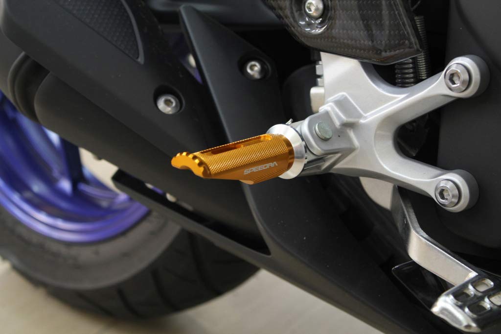 SSK machined aluminum step racing type for riders Mounting part color: Silver Step Bar Color: Blue YAMAHA YZF-R25/YZF-R3/MT-25/MT-03