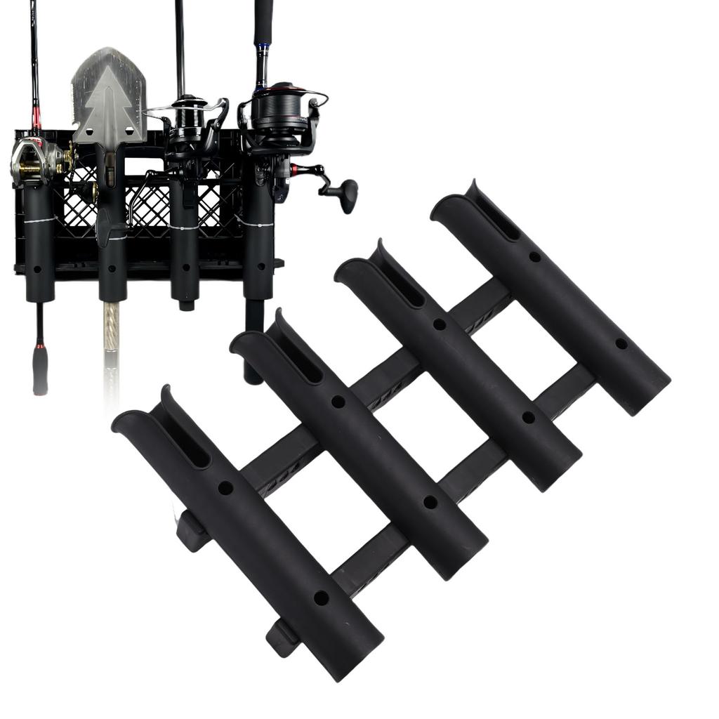 Bootswandmontierter Angelrutenhalter 4 Röhren Nylon Vertikales Angelrutenregal für Boote Yacht Kajak