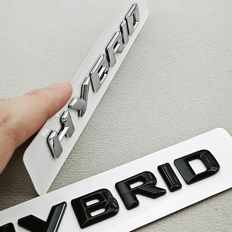 3D ABS Car Styling Logo HYBRID Badge Rear Trunk Emblem Side Fender Sticker For Mercedes Benz C E GLE GLC Class Auto Accessories AD1