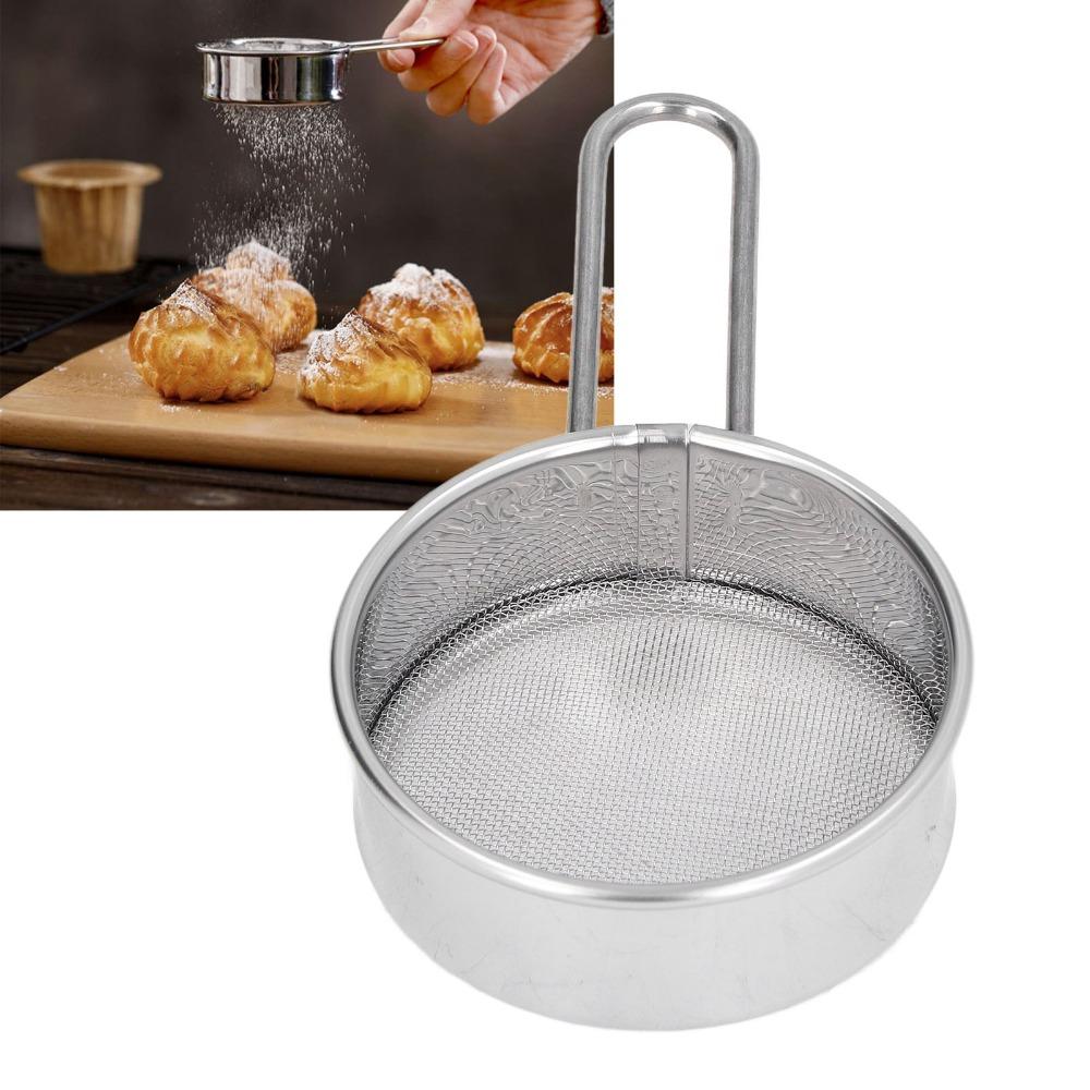 304 Stainless Steel Round Flour Sieve 40 Mesh Fine Mesh Sieve  Home Bakeries