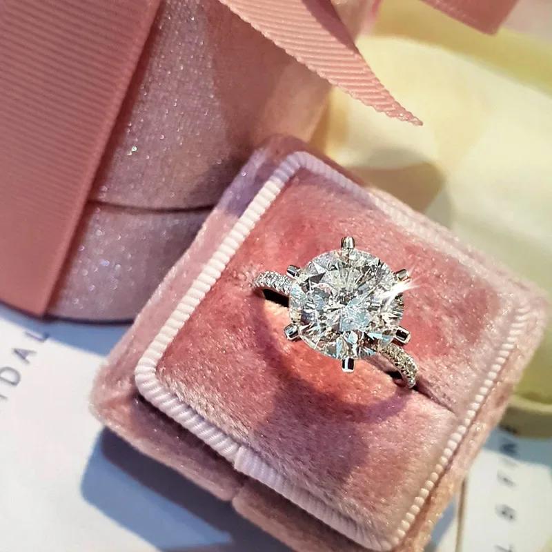 Fashion Versatile Cubic Zirconia Ring For Women Simple Stylish Wedding Bride Accessory Party Jewelry Drop Shipping