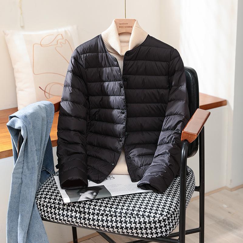 Autumn Winter Warm Women White Duck Down Slim Jackets Female Ultra Lightweight Packable Puffer Coats