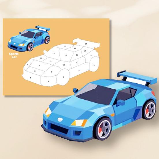 3D-Aufkleber-Puzzle Malbuch Feinmotorik Konzentrationstraining Tier Dinosaurier Fahrzeug Lernen Kinder Pädagogisch Geometrisches Aufkleber-Puzzle Malen