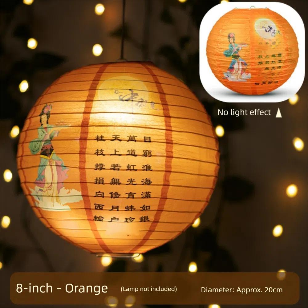 

Paper DIY Lantern Material Kit 3D Chinese Mid Autumn Lantern Ancient Style Handheld Lantern Women Style 1