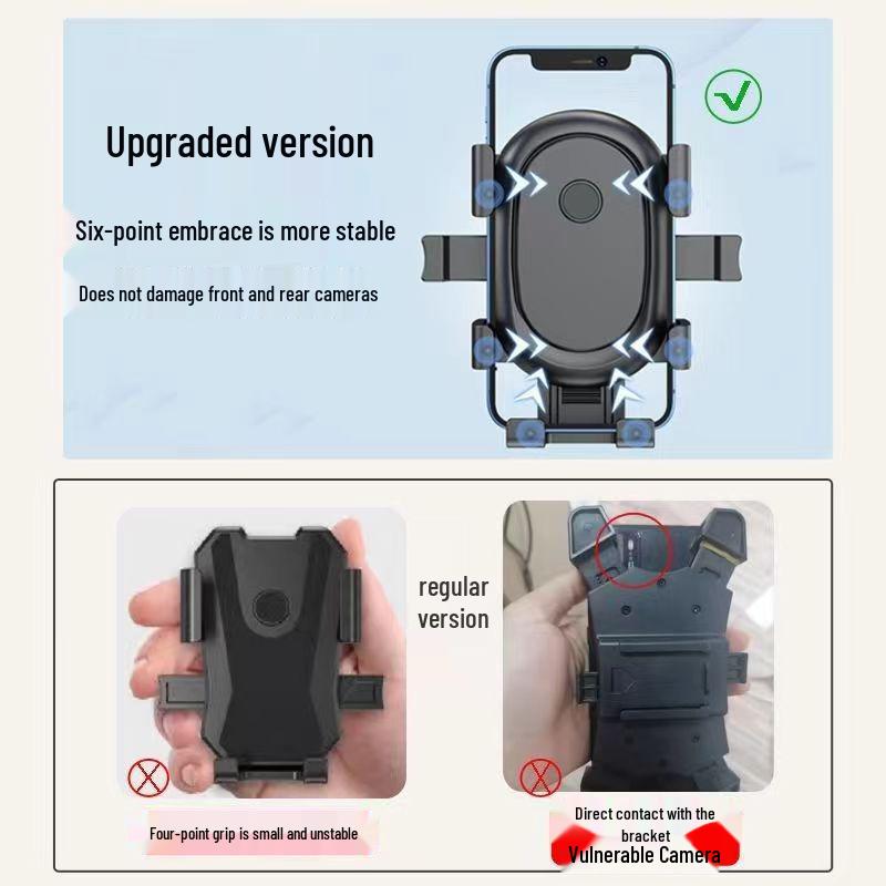 Shockproof Universal Phone Mount for Car, Bicycle & Motorcycle - Electric Vehicle Rearview Mirror Holder for Navigation & Takeaway.