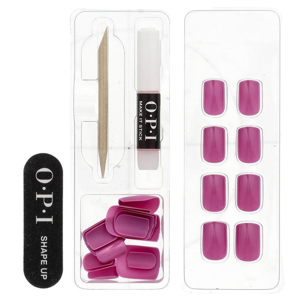 OPI On Point, Instant Press-On Mani, Short Length, Lucky Lucky Lavender, 27-piece Kit